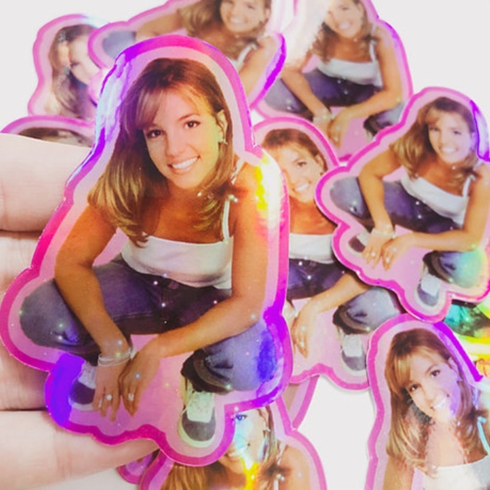 BRITNEY | holographic vinyl sticker